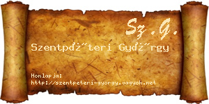Szentpéteri György névjegykártya