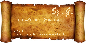 Szentpéteri György névjegykártya